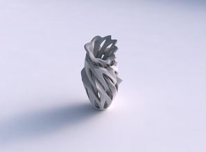 vase rose spikes gedrückt überschneidung schneidet zuhälter up haus dekor 3d print model - Mito3D