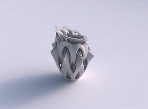 vase rose spikes squeezed intersection through cuts streched top corner house decor 3d print model - Mito3D