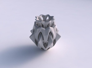 vase rose spikes squeezed intersection through cuts house decor 3d print model - Mito3D