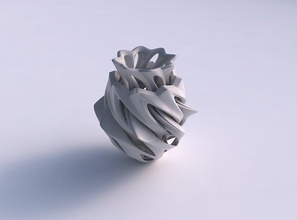 vase rose spikes squeezed intersection through cuts twisted house decor 3d print model - Mito3D