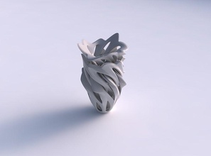 vase rose spikes squeezed intersection through cuts wavy top house decor 3d print model - Mito3D