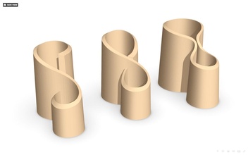 vase abschnitte 3d drucken geschirr blume 3dprint harte oberfläche highpoly haus küche essen 3d print model - Mito3D