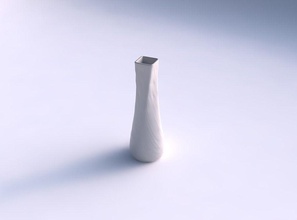 vase halb quadratische Fasern Haus semi Dekor 3d print model - Mito3D