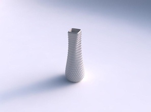 vase semi quadratic grid piramides house decor 3d print model - Mito3D