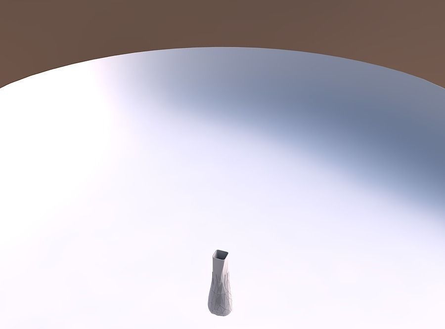 vase semi quadratic partial random triangle plates house decor 3D print model - Mito3D