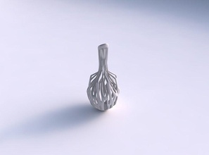 vase scharf gedrückt hals geschichtet geäst haus dekor 3d print model - Mito3D