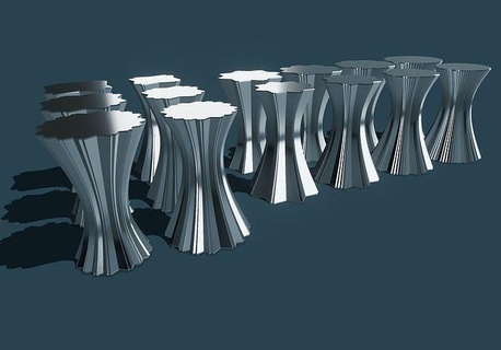 florero rascacielos v2 espiral stl rar LED ligero guía impresión pla petg casa decoración 3d print model - Mito3D