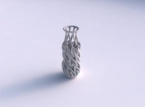 vase slim 3 entrelacement des lignes torsadées maison les tordu décor 3d print model - Mito3D