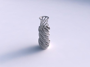 vase slim 3 intertwining lines very twisted house decor 3d print model - Mito3D