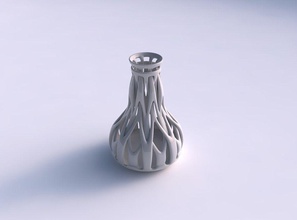 vase slim entrelacement des lignes effilées 2 maison les conique décor 3d print model - Mito3D