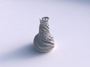 vase schlank verschlingenden Linien sehr verdrehte tapered-2 wellig Haus slim Verflechtung twisted verjüngt werden 2 Dekor 3d print model - Mito3D