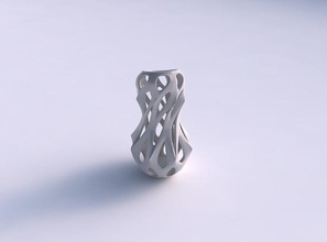 vase slim smooth cuts shapr edges eccentric house decor 3d print model - Mito3D