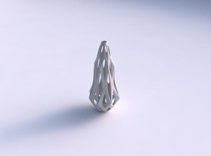 vase slim smooth cuts shapr edges long neck house decor 3d print model - Mito3D