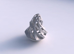 vase schlank glatt schneidet scharf kanten gedehnt ecke haus dekor 3d print model - Mito3D