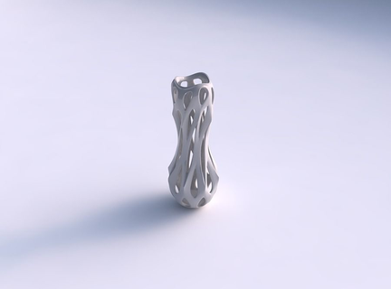 vase schlank glatt schneidet scharf kanten gedehnt wellig haus dekor 3d print model - Mito3D