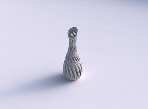 vase slim tall muscle structure pimp up house decor 3d print model - Mito3D