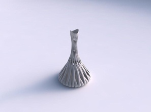 der schlanke, hohe vase Muskulatur gestreckt oben Haus slim hoch Muskel - Struktur top Dekor 3d print model - Mito3D