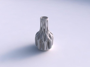 vaso fino largo entrelaçando linhas cônico 2 casa decoração 3d print model - Mito3D