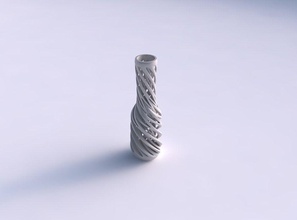 vase slim wider middle intertwining lines very twisted tapered house decor 3d print model - Mito3D
