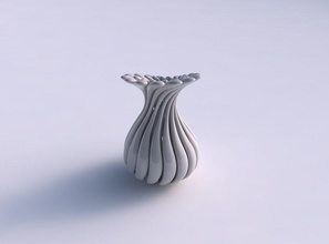 vaso piccolo curvo contorto spessore muscolo struttura morbido suggerimenti eccentrico casa arredamento 3d print model - Mito3D
