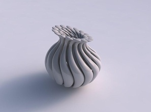 vaso piccolo curvo contorto spessore muscolo struttura morbido suggerimenti spremuto allungato angolo casa arredamento 3d print model - Mito3D