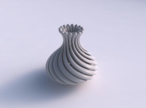vaso piccolo curvo contorto spessore muscolo struttura morbido suggerimenti largo mezzo casa arredamento 3d print model - Mito3D