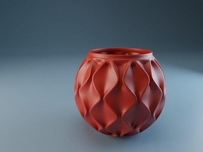 vaso esfera losango decoração interior Projeto plantar utensílios domésticos tigela talheres decorativo geométrico arte matemático resumo geometria casa 3d print model - Mito3D