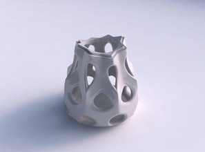 vaso esférico 2 suave cortes esticado casa decoração 3d print model - Mito3D