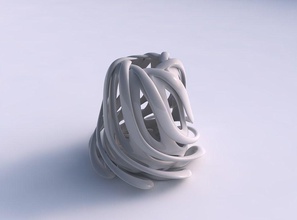 vase kugelförmig komprimiert doppelt verdrehte zusammengebrochen gedehnt haus dekor 3d print model - Mito3D