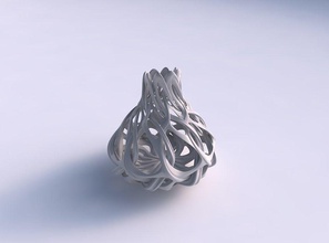 vase spherical interlacing lattice imprinted lines long top house decor 3d print model - Mito3D