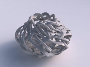 vase spherical interlacing lattice imprinted lines squeezed house decor 3d print model - Mito3D