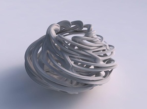 vaso sferico interlacciamento reticolo impresso linee contorte spremuto casa il sferica l'interlacciamento le twisted arredamento 3d print model - Mito3D