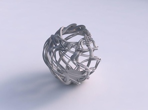 vase spherical interlacing lattice pimp up top house decor 3d print model - Mito3D