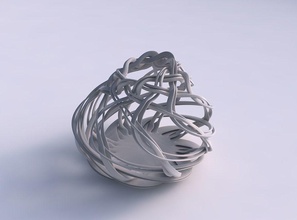 vase spherical interlacing lattice streched top corner house decor 3d print model - Mito3D