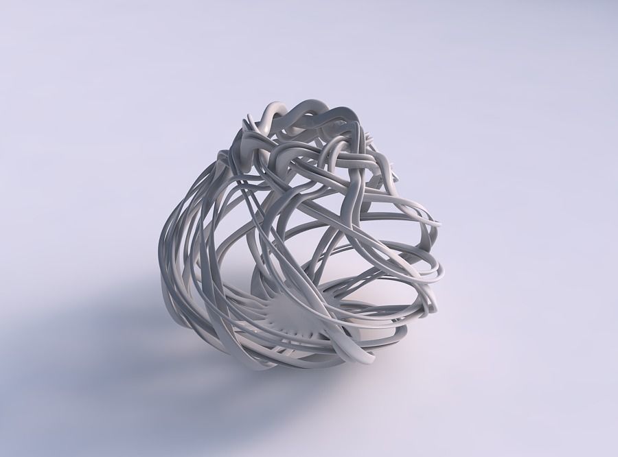 vaso sferico interlacciamento reticolo vasta centro casa il sferica l'interlacciamento ampia medio arredamento 3D print model - Mito3D