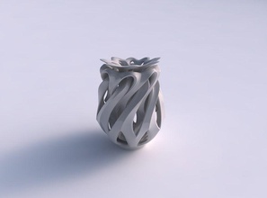vase spherical intersection through cuts eccentric house decor 3d print model - Mito3D