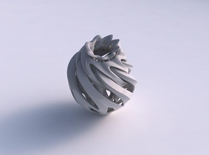 vase spherical intersection through cuts pimp up top house decor 3d print model - Mito3D