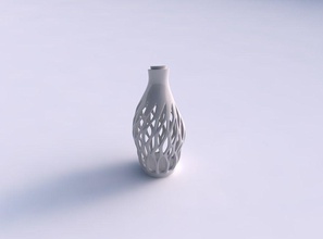vase spherical mid section smooth cuts extruded top eccentric house decor 3d print model - Mito3D