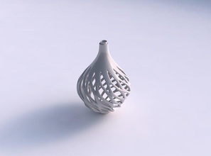 vase spherical mid section smooth cuts extruded top wide middle house decor 3d print model - Mito3D