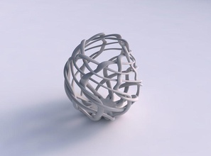 vase kugelförmig einfachen Zeilensprung Gitter pimp up top Haus sphärisch einfach interlacing bis Dekor 3d print model - Mito3D