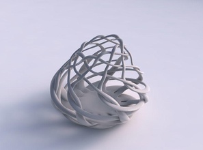 vase kugelförmig einfach interlacing gitter gedehnt ecke haus dekor 3d print model - Mito3D