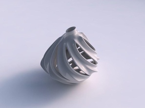 vaso sferico liscia tagli estrusi collo allungate angolo in alto a sinistra casa il sferica che liscio i estruso top arredamento 3d print model - Mito3D