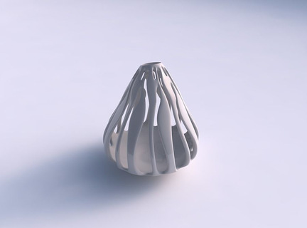vazo küresel pürüzsüz Kesikler uzun ev dekor 3d print model - Mito3D