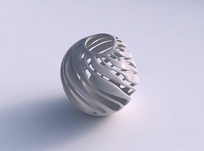 vase spherical smooth cuts pimp up top house decor 3d print model - Mito3D