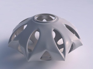 vaso esférico suave cortes afiado arestas espremido casa decoração 3d print model - Mito3D