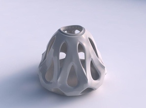 vaso sferica liscio tagli acuto bordi allungato casa arredamento 3d print model - Mito3D
