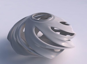 vaso esférico suave cortes de arestas torcida espremido a casa esférica sharp bordas decoração 3d print model - Mito3D