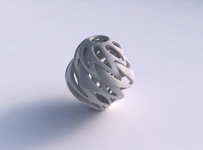 vaso sferico, conico intreccio di spessore linee contorte casa il sferica le twisted arredamento 3d print model - Mito3D