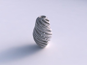 vaso sferico, conico intreccio di spessore linee molto contorto casa il sferica le twisted arredamento 3d print model - Mito3D