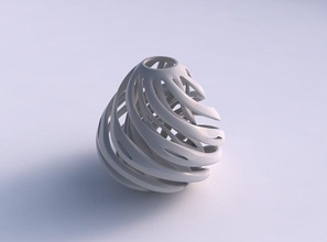 vaso sferico twisted interno esterno le linee affusolate 2 casa il sferica interiore conico arredamento 3d print model - Mito3D